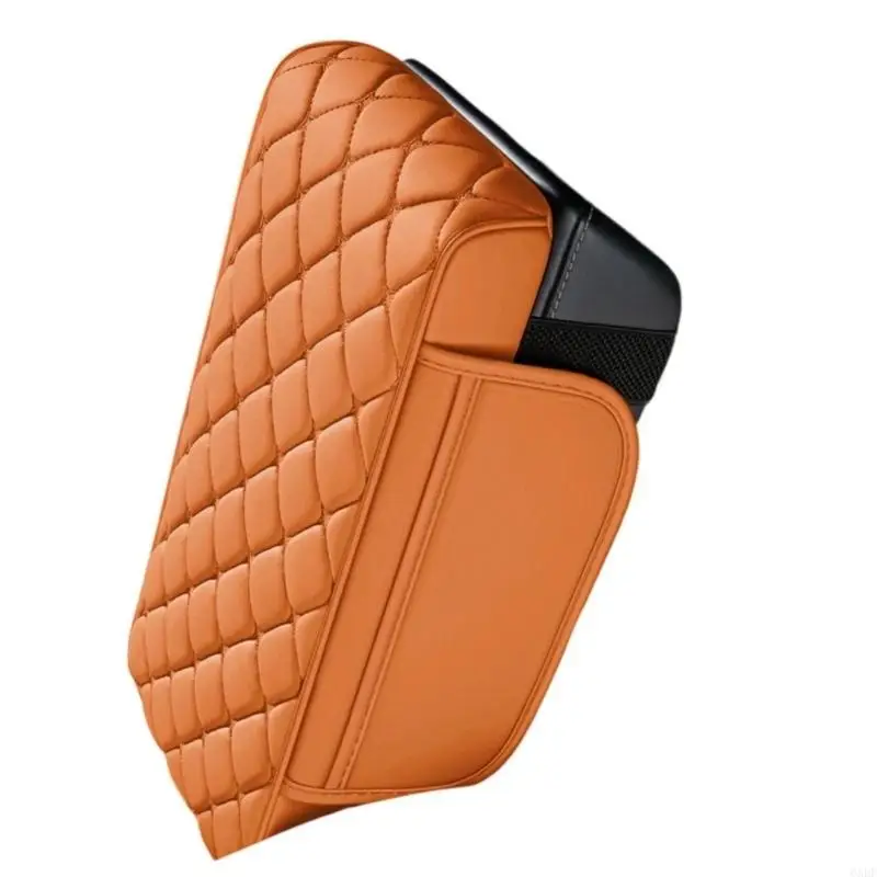 وسادة مسند ذراع لوحدة التحكم المركزية للسيارة جديدة من رغوة الذاكرة لعام 2025 مع أشرطة مرنة لتعزيز راحة القيادة وجيوب تخزين