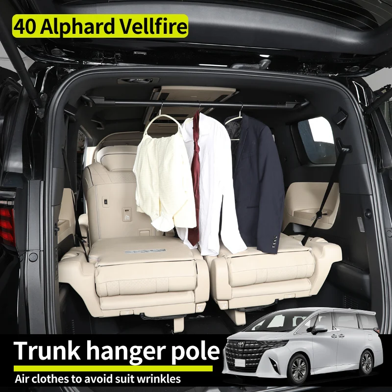 For 2023-2024 Year Alphard Vellfire 40 series Diecast Accessories Trunk clothes drying pole Modification Decoration