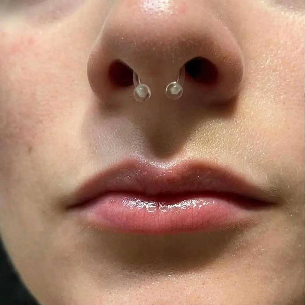 8pcs/Set Colorful Piercing Retainers For Sport Work Septum Retainer Nose Studs Flexible Lip Ear Nose Tongue Rings Nipplering