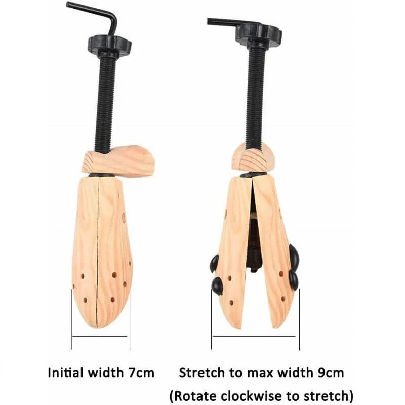 Hot Selling Durable Anti-rust Adjustable Smooth Wooden Shoe Stretcher for Men Women Household -B5