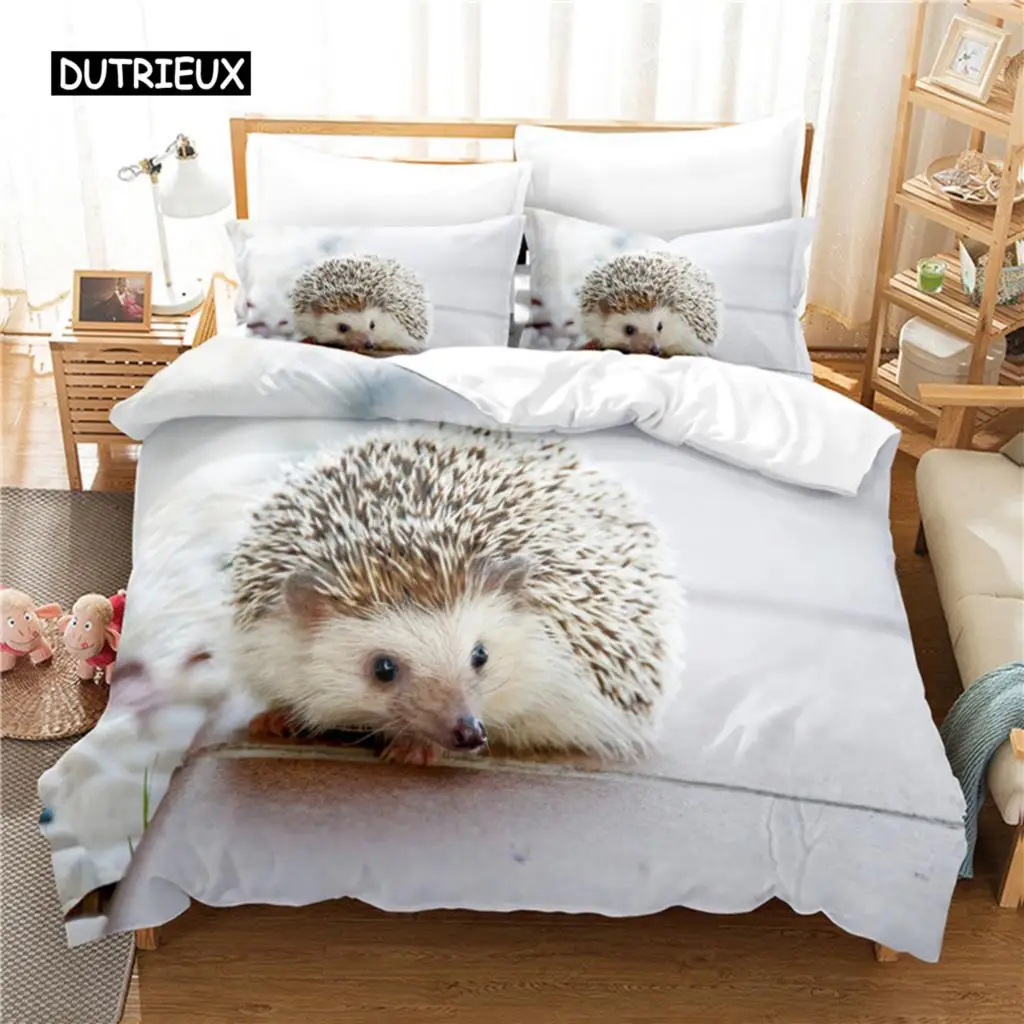 

Hedgehog Bedding Set Duvet Cover Set 3d Bedding Digital Printing Bed Linen Queen Size Bedding Set Fashion Design