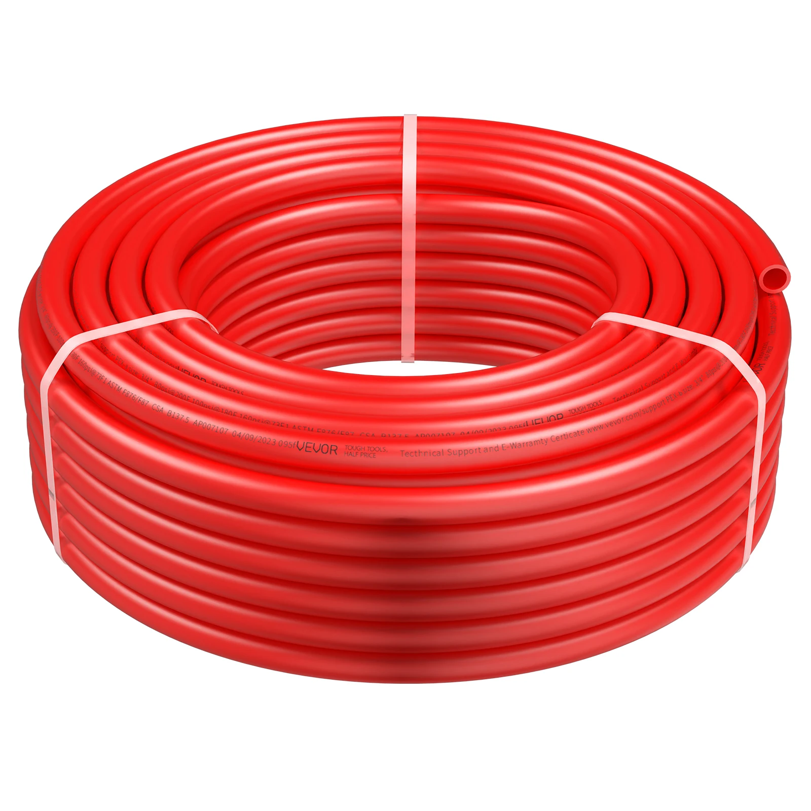 VEVOR PEX Pipe PEXB Flexible Pipe Tubing for Potable Water Lines HotCold Easily RestorePlumbing Applications Free Cutter Clamps