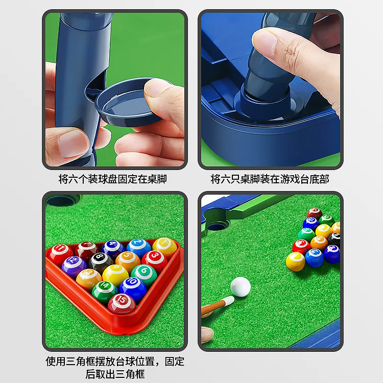 Jogos de Bilhar para Crianças, Snooker Toy para Crianças, Home Party Table Sports Game, Pais e Filhos, 6 tipos de brincadeiras, Presentes para Crianças, Novo