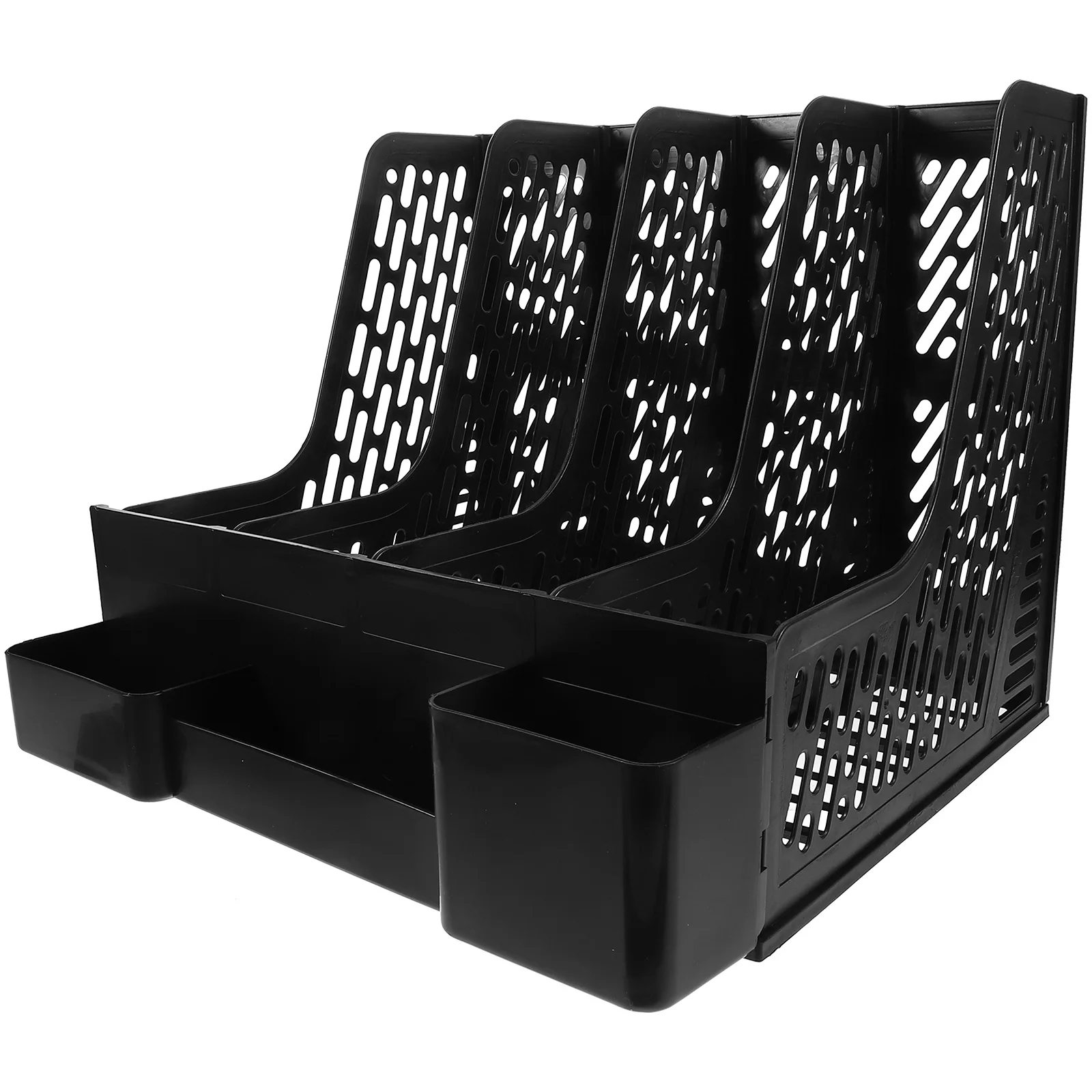 

1 set File Holder Folder Office Desktop Storage Document Stand Organizer Plastic File Stand Document Rack Desktop Storage Rack