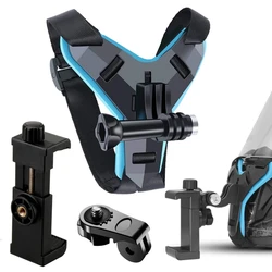 Support de mentonnière pour casque de moto avec clip de téléphone, support de téléphone portable intégral, caméra d'action, GoPro Fore11, 10, 9