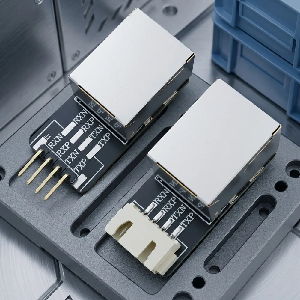2Pcs-RJ45 Female To 2.54mm 4 Pin Header Adapter Board Network Cable Connector Socket For Circuit Module Networking Accessories