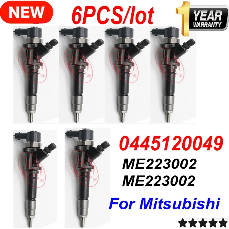 

6 PCS 4M50 0445120049 ME223750 Diesel Common Rail Fuel Injector For Mitsubishi Fuso High Quality Engine Injector ORLTL
