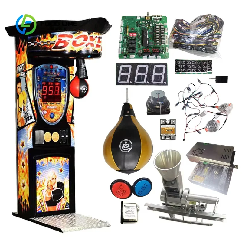 Customized Coin Operated Electronic Punching Arcade Boxer Boxing Machines Amusement Boxing Game Vending Machine