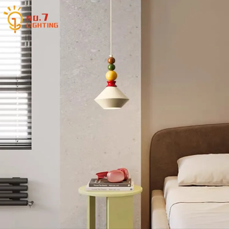Memphis Bauhaus Medieval Pendant Lights LED E27 Colorful Hanging Lamp Bedroom Bedside Corridor Aisle Restaurant Kids Room Studio