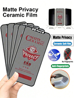 5Pcs Matte Privacy Ceramic Soft Screen Protector Compatible With Xiaomi Redmi Note 14 13 12 11 10 9 12C 13C 14C, Full Coverage