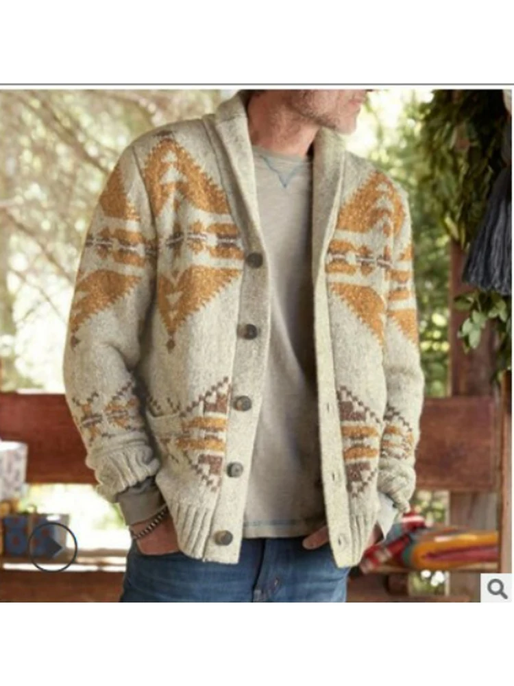 

Модный вязаный свитер 2026 года, осенний, большого размера, с длинным рукавом, вышитый, мужская верхняя одежда, повседневный, удобный, дышащий