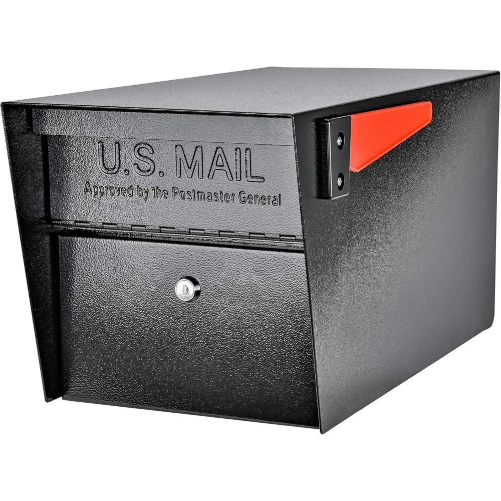 

Mail Manager Curbside Locking Security Mailbox, Black,Large