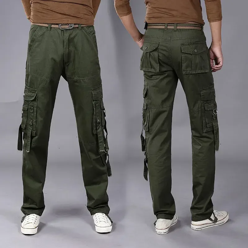 

Outdoor Hiking Cotton Male Trousers Baggy Aesthetic Korean Style Cheap Y2k Vintage Men's Cargo Pants Fashion Slacks New In Long