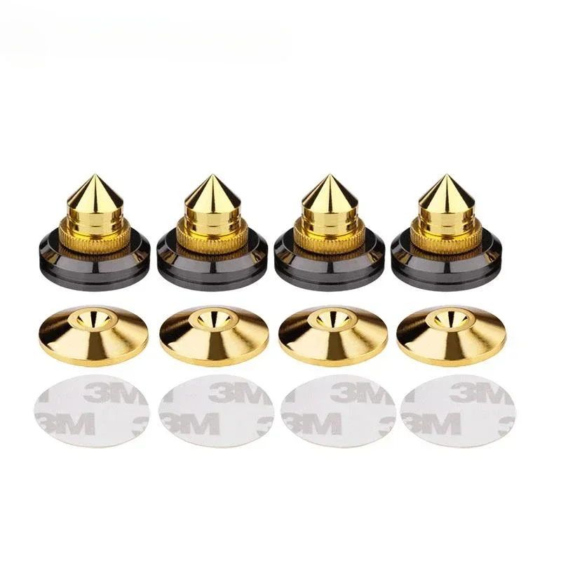 

4 Sets speakers Stand Feet Foot Pad Pure copper gold loudspeaker box Spikes Cone Floor Foot Nail