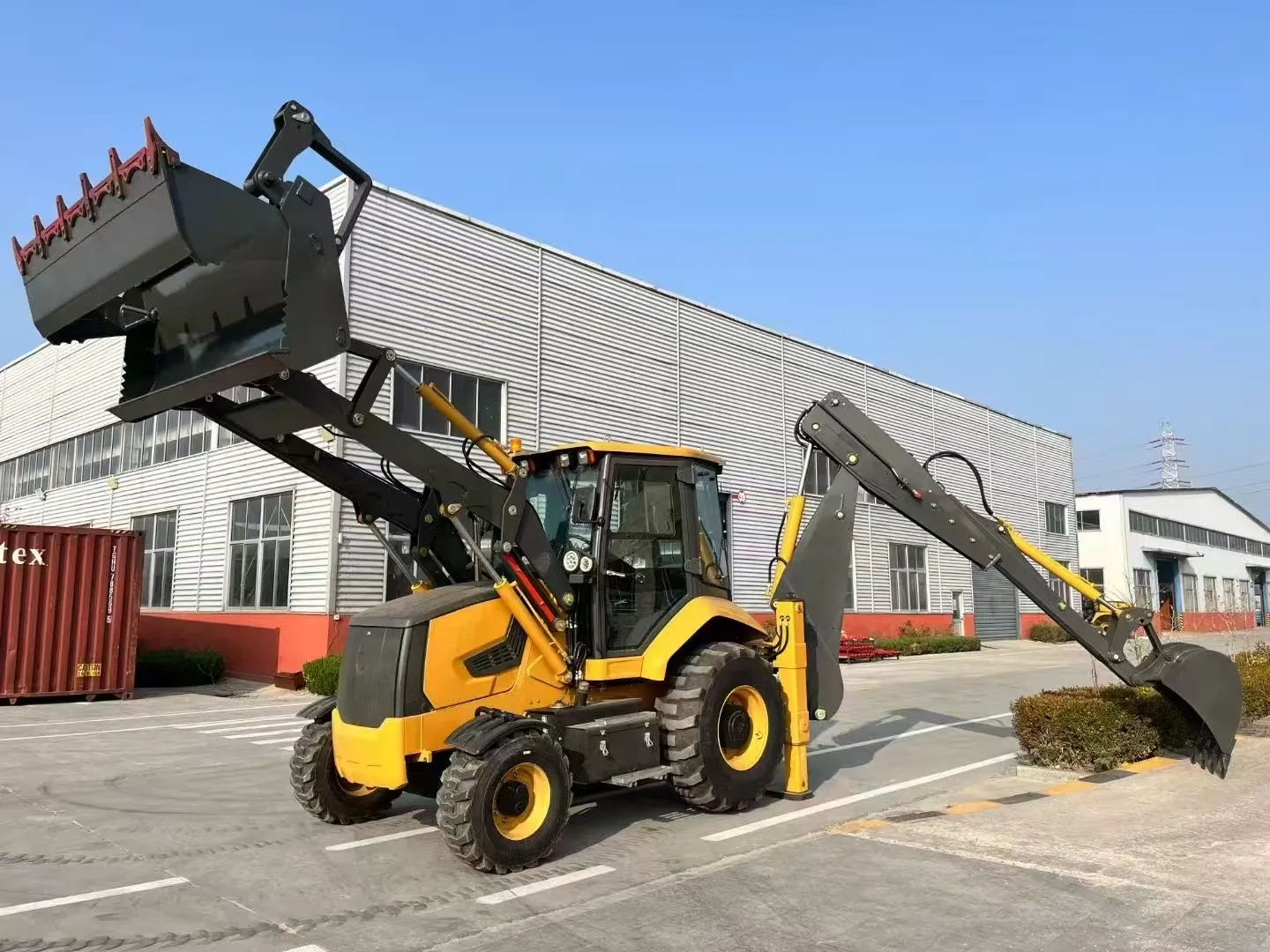 

LEWOK Excavator Backhoe Loader Multi-Purpose 4WD All-Terrain Diesel Agricultural Tractor Construction Machinery CE EPA Engine