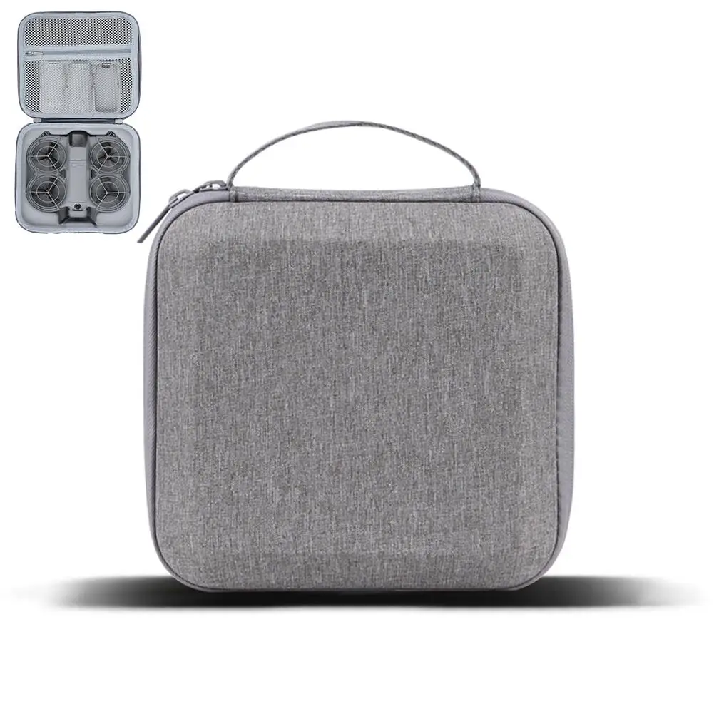 For DJI NEO 2 Carrying Case,Portable PU Leather Small Compact Bag for DJI Neo Drone Accessories Black Gray