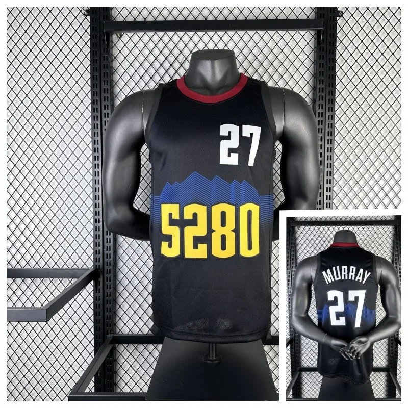 2024 Summer Nuggets No. 15 Jokic Jersey No. 27 Murray Gordon Little Porter City Edition Custom Basketball Uniform American Vest