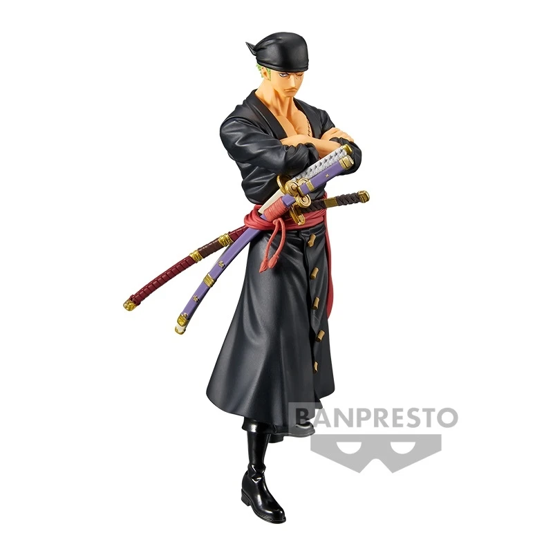 Nuevas figuras de acción Bandai genuinas de una pieza BANPRESTO 17cm DXF Wano Country Roronoa Zoro modelos coleccionables muñecas adornos Juguetes