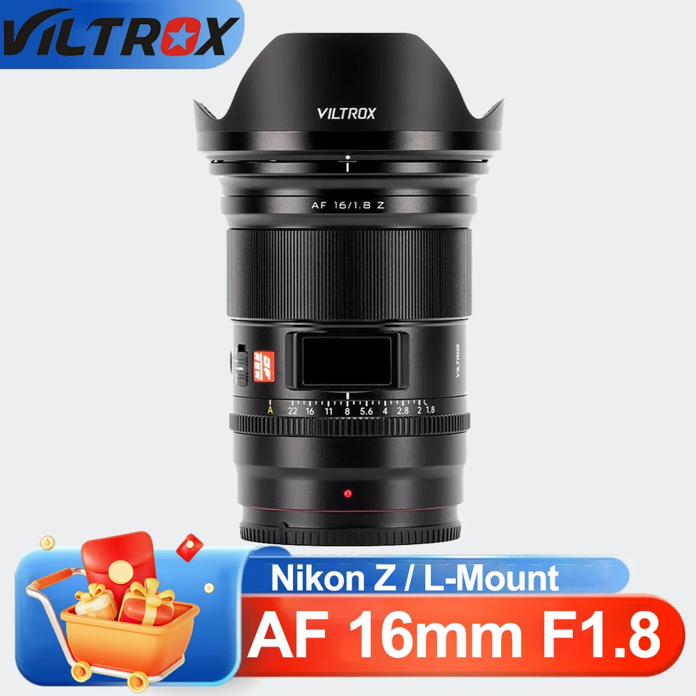 

VILTROX AF 16mm F1.8 Ультраширокоугольный объектив с автофокусом для полнокадровых камер Nikon Z50 Z30 Leica SL2