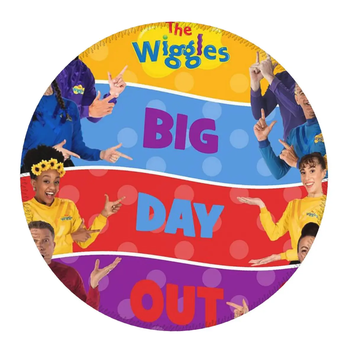

The Wiggles Tv Show Music Band Round Mouse Pad Computer Keyboard Mouse Mat Gamer Laptop Desk Mat Office Table Mats