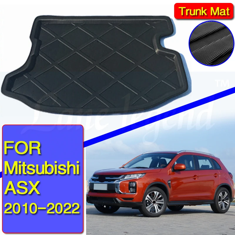 For Mitsubishi ASX 2010-2022 Car Rear Trunk Boot Mat Waterproof Floor Mats Carpet Anti Mud Tray Cargo Liner