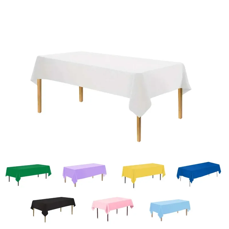 1 Stück Einweg-Tischdecke 54x108 Zoll/137x274 Zentimeter Leicht zu Reinigen für Geburtstagsfeiern Innen- und Außenveranstaltungen