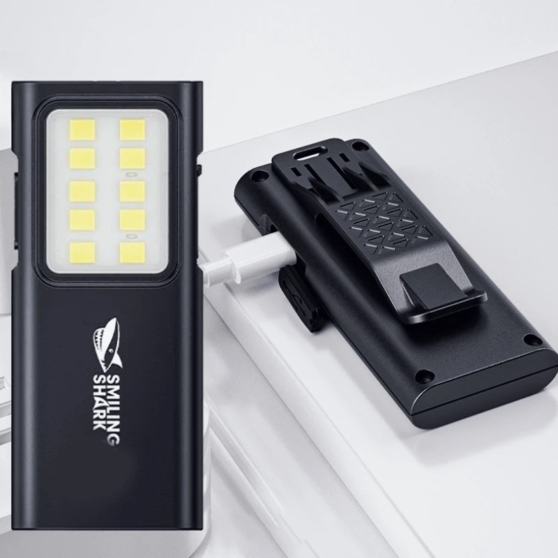 nova-lanterna-de-trabalho-mini-recarregavel-smiling-shark-tip065-luz-de-trabalho-mini-portatil-luz-de-seguranca-para-corrida-noturna