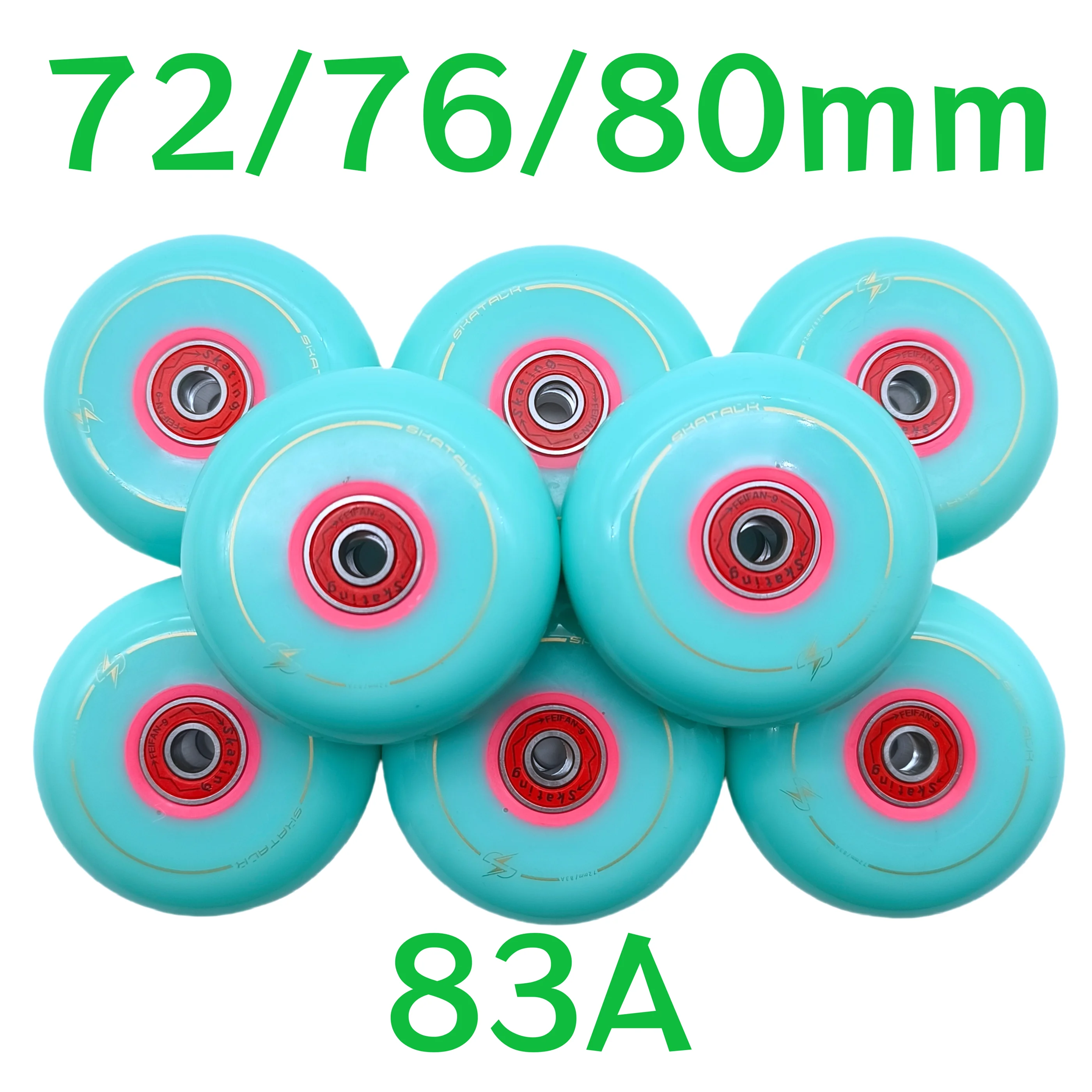free-shipping-roller-skate-wheel-72-mm-76-mm-80-mm-83-a-90-responce-green-diamond