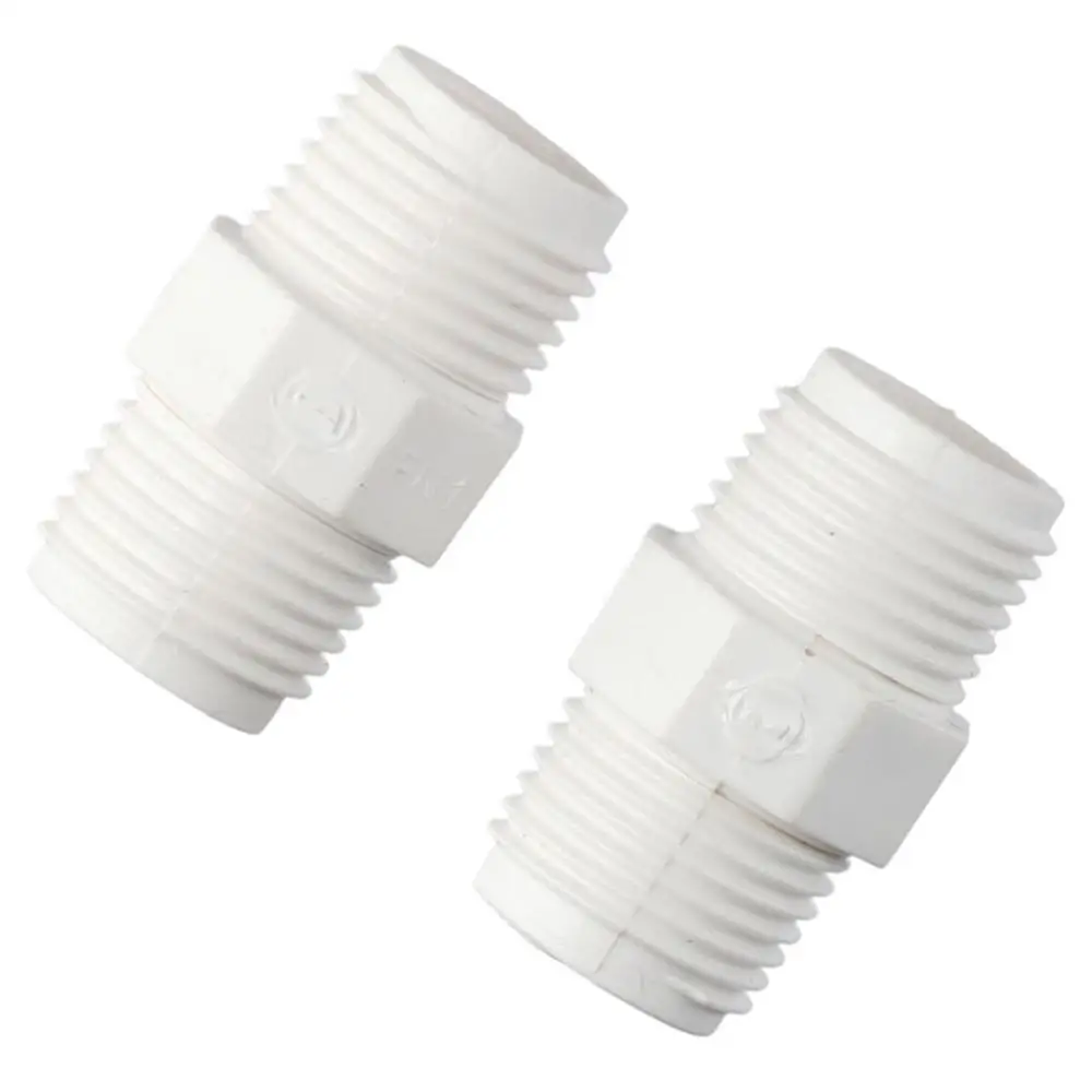 

10 шт., практичная резьба с наружной резьбой 1/2 дюйма, ниппель из ПВХ, пластиковая муфта, адаптер, фитинги для труб, ниппельная резьба, сантехническая труба