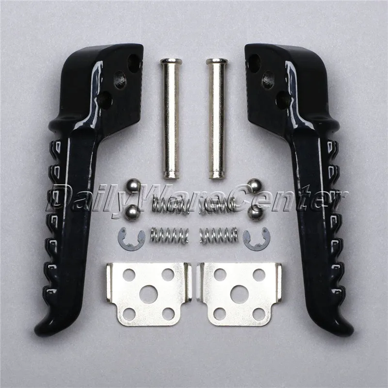 

1 Pair Motorcycle Rear Footrests Sportster Foot pegs Touring For Kawasaki Ninja ZX9R 1998-2003 NIAJA 250R EX250 08-13 Black