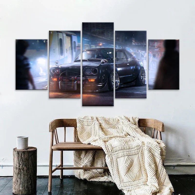 RX-3 JDM Forza Horizon 4 No Framed Canvas 5 Pcs HD Decorative Wall Art Posters Pictures Home Decor Paintings Decoration