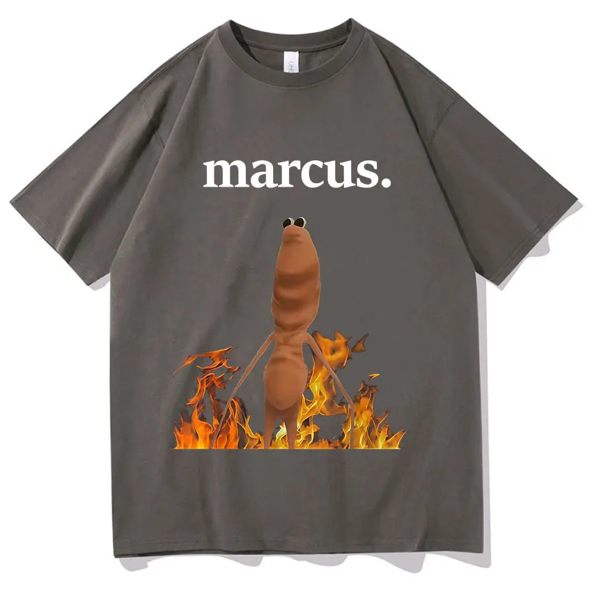 Men Women Print Funny Robert Help Marcus The Worm Summer T Shirt Aesthetic Oversized Short Sleeve Tees Cotton T-shirts Clothing