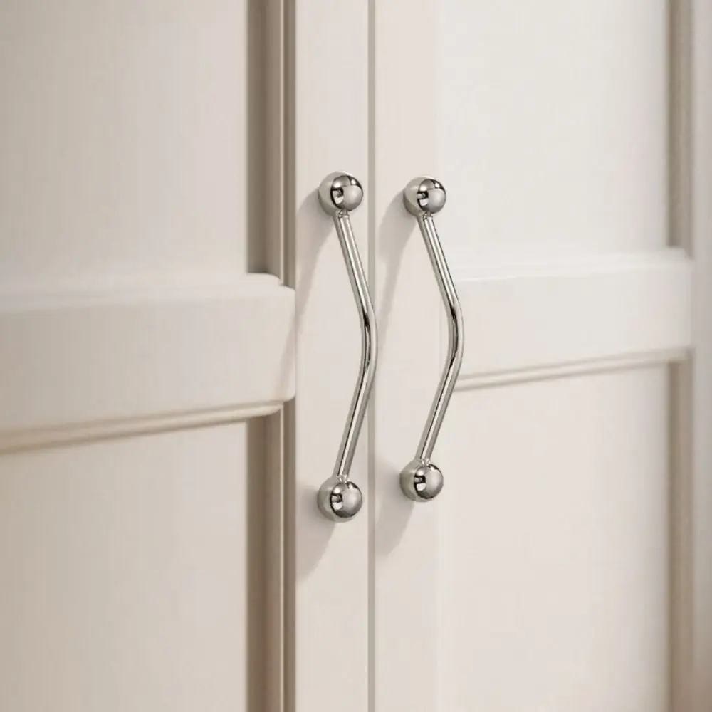 Simple Zinc Alloy Wardrobe Door Handle Single Hole Nordic Minimalist Cabinet Knob Drawer Knob Bedroom Wardrobe