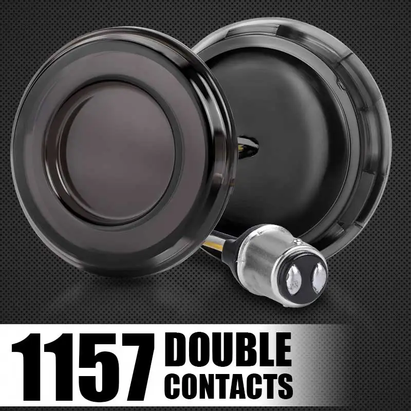 مصباح أمامي 1157 للدراجة النارية مصباح إشارة الانعطاف على شكل رصاصة مصباح مؤشر DRL ضوء الفرامل للرياضيين Dyna بجولة 12 فولت