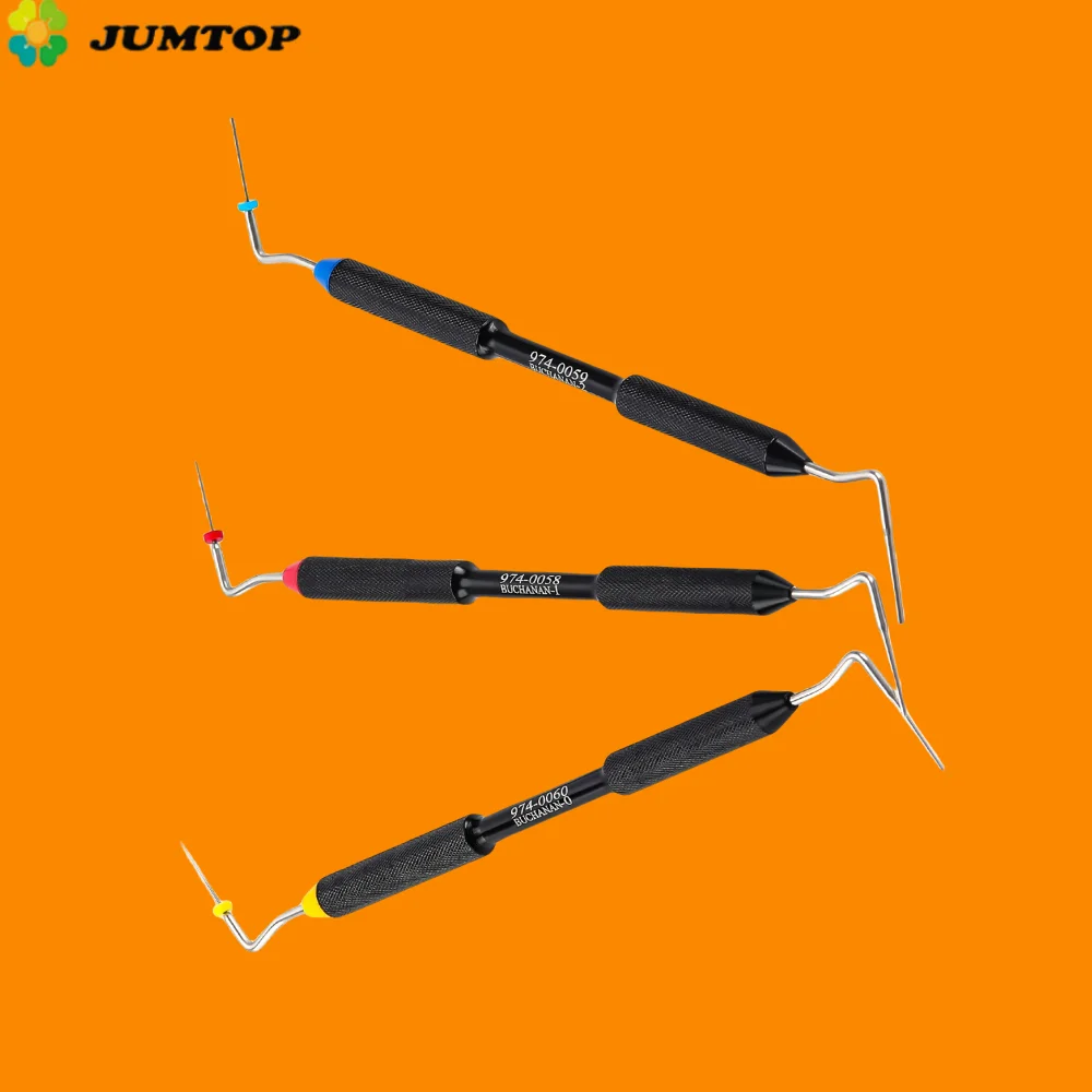 Dental Sybronendo Buchanan Pluggers Hand Obturation Tips #1-3 | Autoclavable Surgical Steel | Root Canal Filling Instrument Set