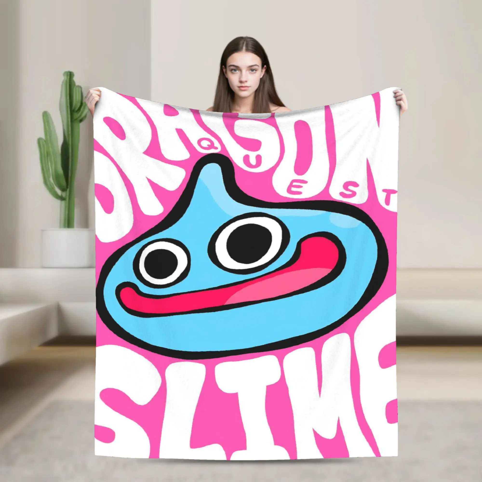 Dragons Quests Game Blanket Slime Flannel Vintage Warm Throw Blankets for Bed Sofa Textile Decor