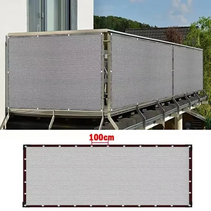 Grey HDPE 150/200GSM Privacy Shade Net Effective Shading Fence Cover for Balcony Garden Yard Panels