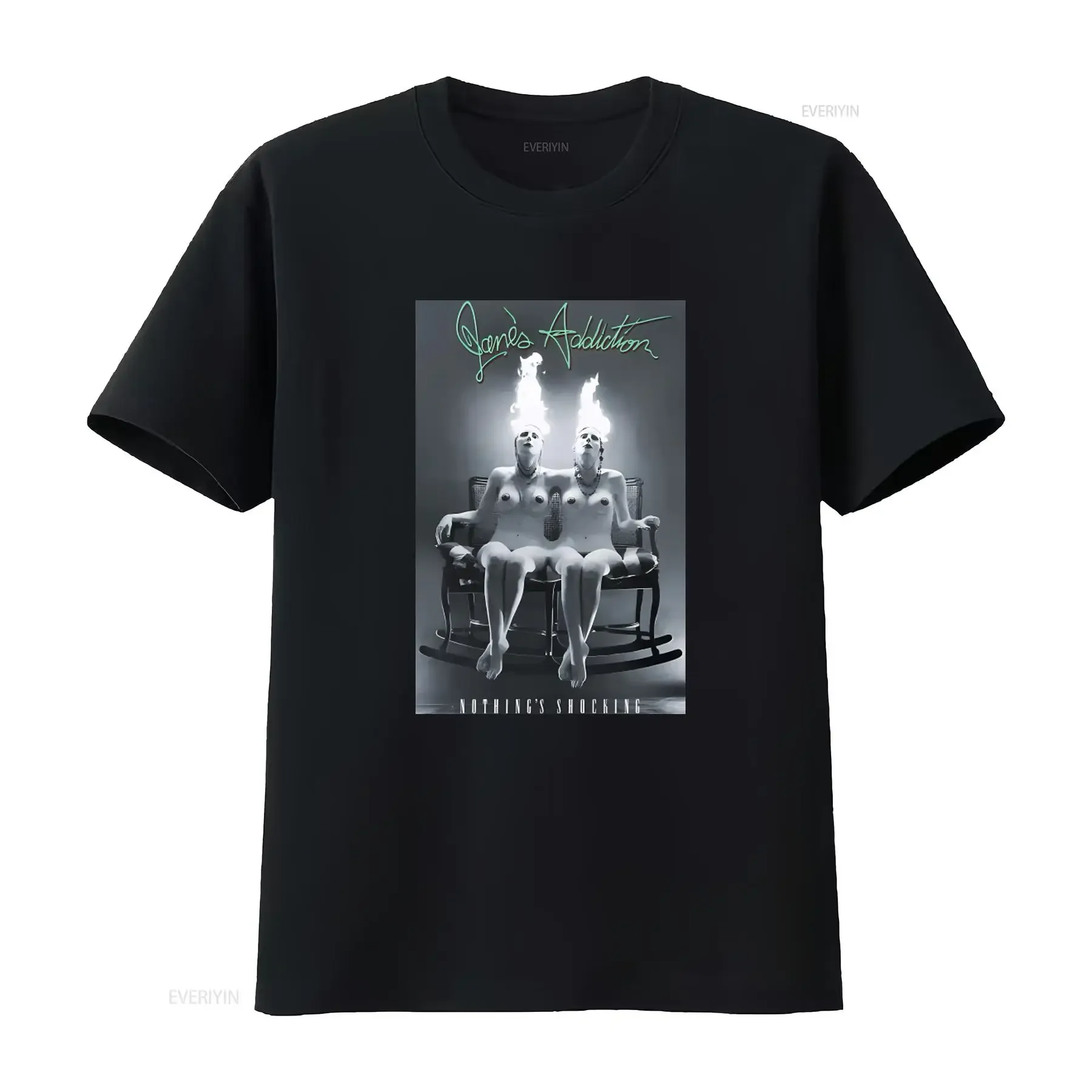 Janes Addiction Nothings Shocking Perry Farrell OFFICIAL Rock Band T Shirt for Men vintage Washed Slightly streetwear Soft