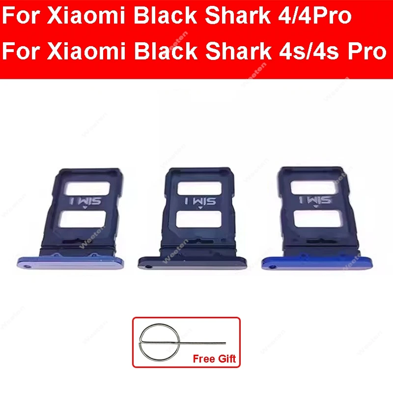Ranura para bandeja de tarjeta SIM para Xiaomi Black Shark 4 4s Pro, soporte para bandeja de tarjeta SIM, lector, adaptador de bandeja de tarjeta SIM, piezas de repuesto para reparación