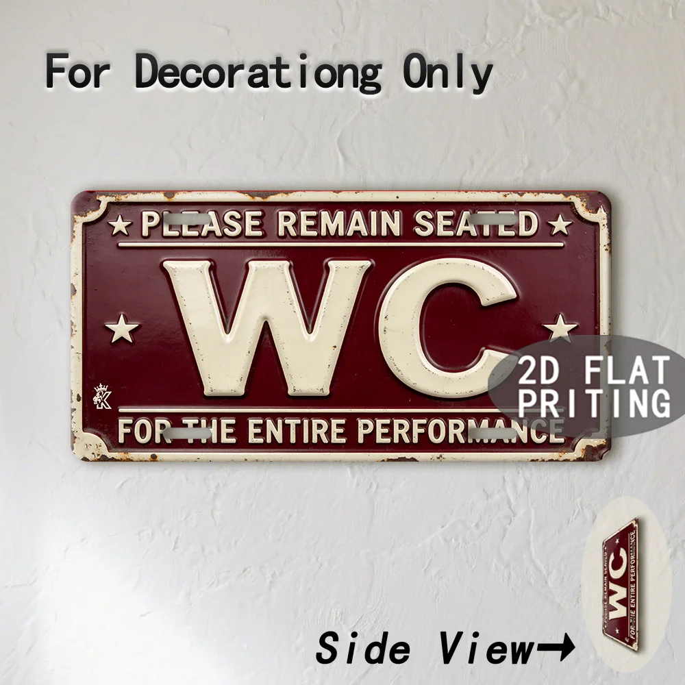 Tin Sign - Vintage Durable Metal Plaque Wall Decor, Home Office Bar Man Cave WC Pet Room European City Birth Year License Plat