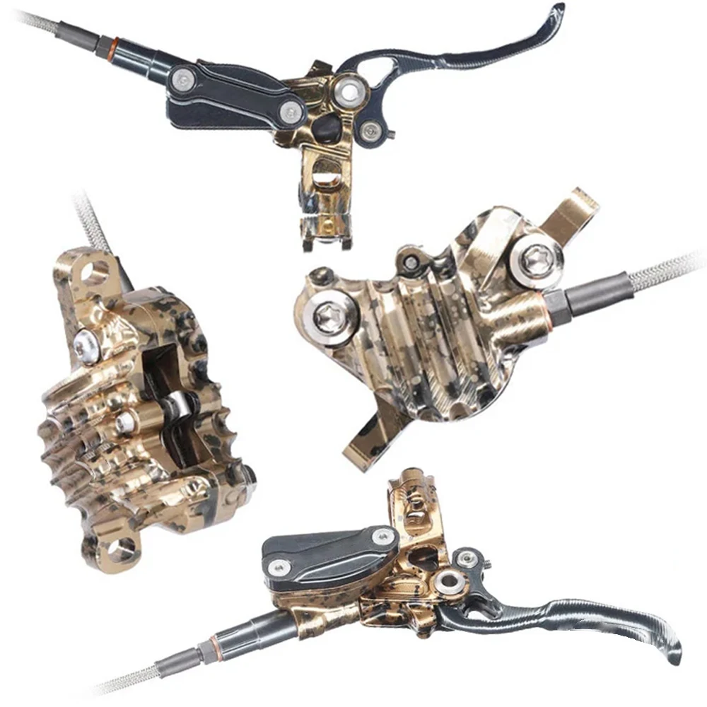 Freno de disco hidráulico de pistón BCA MTB freno de disco hidráulico delantero y trasero de bicicleta 850mm 1800mm, proceso CNC de aleación de aluminio