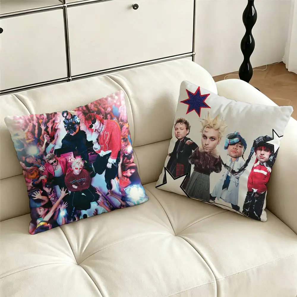 5sos S-SecondS of SummerS Pillow Case Pattern Printed Pillowcase For Living Room Sofa Cushion Cover