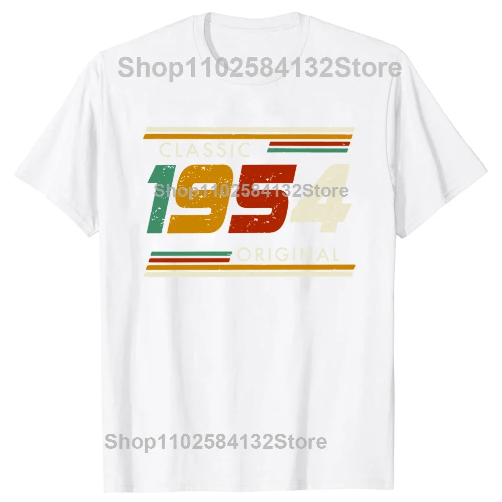 Neues Herren-T-Shirt „Klassiker 1954“ – Original-Geburtstagsgeschenk für 72-Jährige, Oversize, bedruckt, lässig, kurzärmelig, Vintage – Detail 3