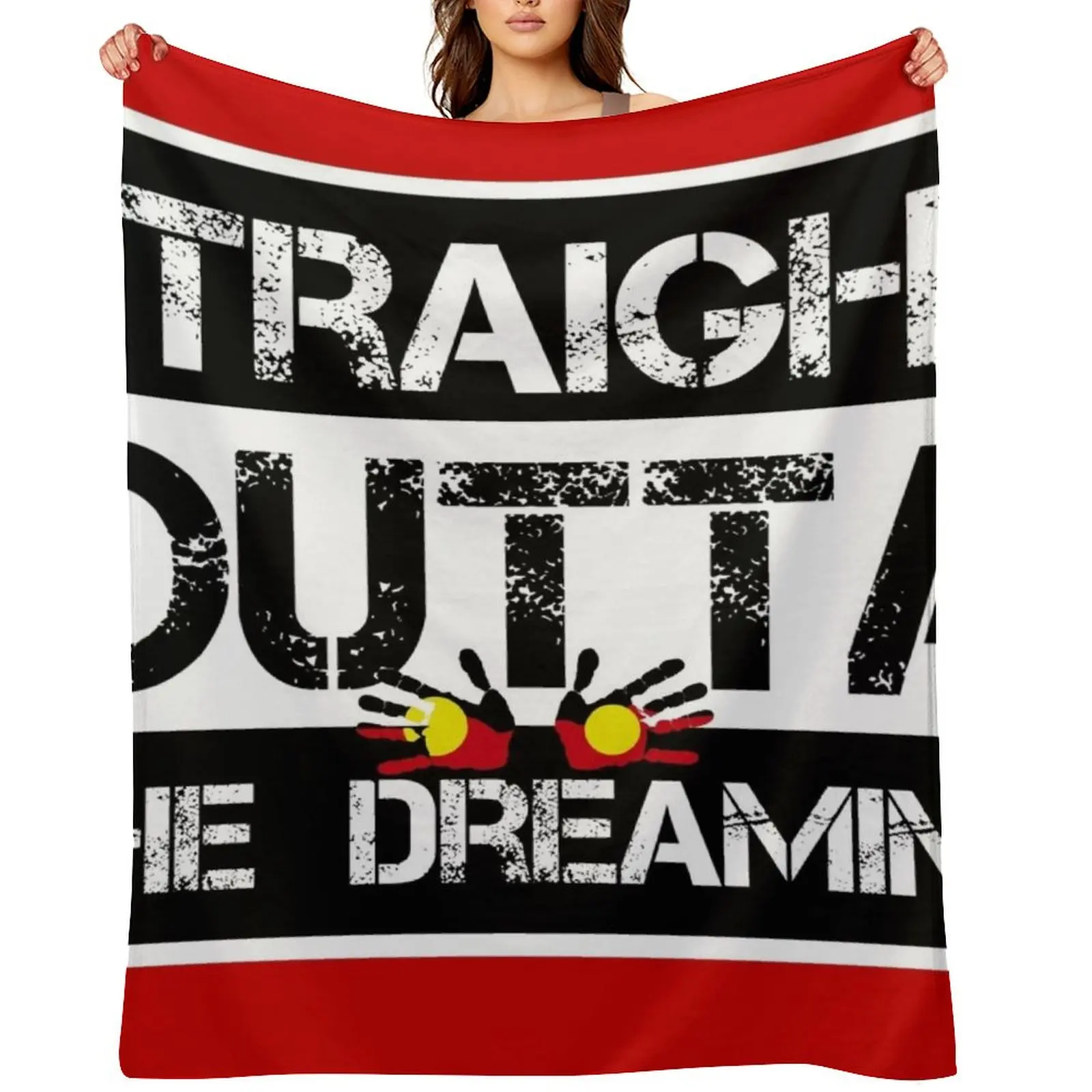 

Straight Outta the Dreaming Throw Blanket Plaid on the sofa Soft Beds for babies cosplay anime Blankets