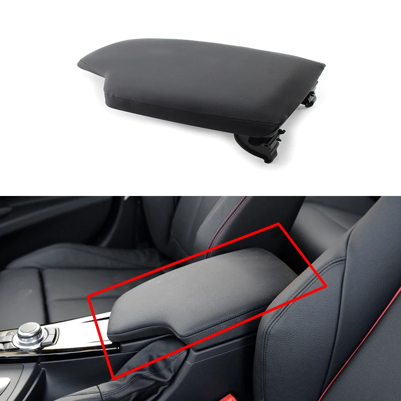 Car Center Console Box Armrest Box Cover Replacement Black for BMW 3 Series F30 2013 2014 2015 216 2017 2018 2019