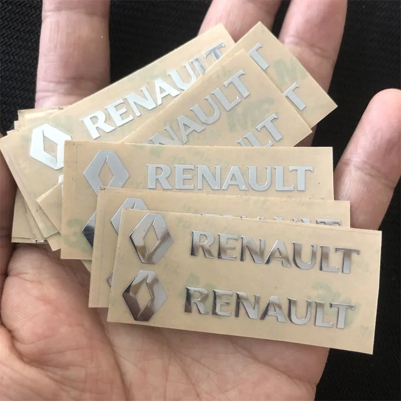 ملصقات إبداعية معدنية للسيارة ملصق ديكور مقاوم للماء لرينو داسيا ذات المناظر الطبيعية الخلابة لوغونا توينغو رمز فلونس اسبيس كليو ملحق