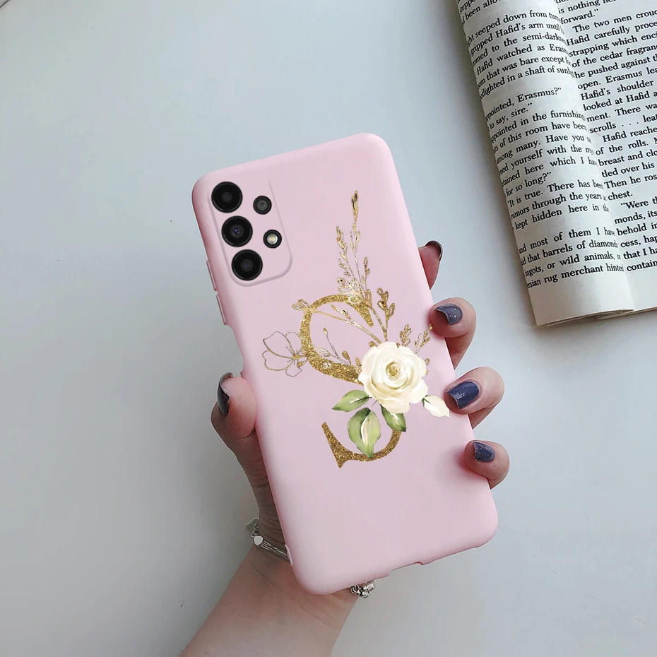 For Samsung Galaxy A13 4G Phone Case SM-A135F Cute Bumper Letters Silicone Soft Fundas Cover For Samsung A13 A 13 GalaxyA13 Case