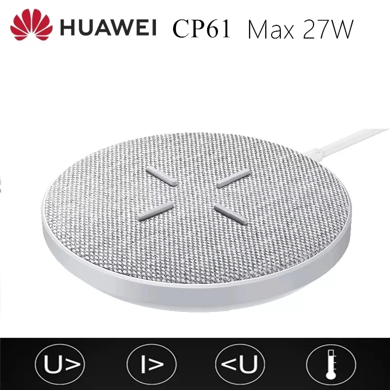 Max 27W Huawei Wireless Charger Super Charge CP61 For Huawei Qi Standard Charge For iPhone 11/12/13/14/15 Series For Samsung/Mi