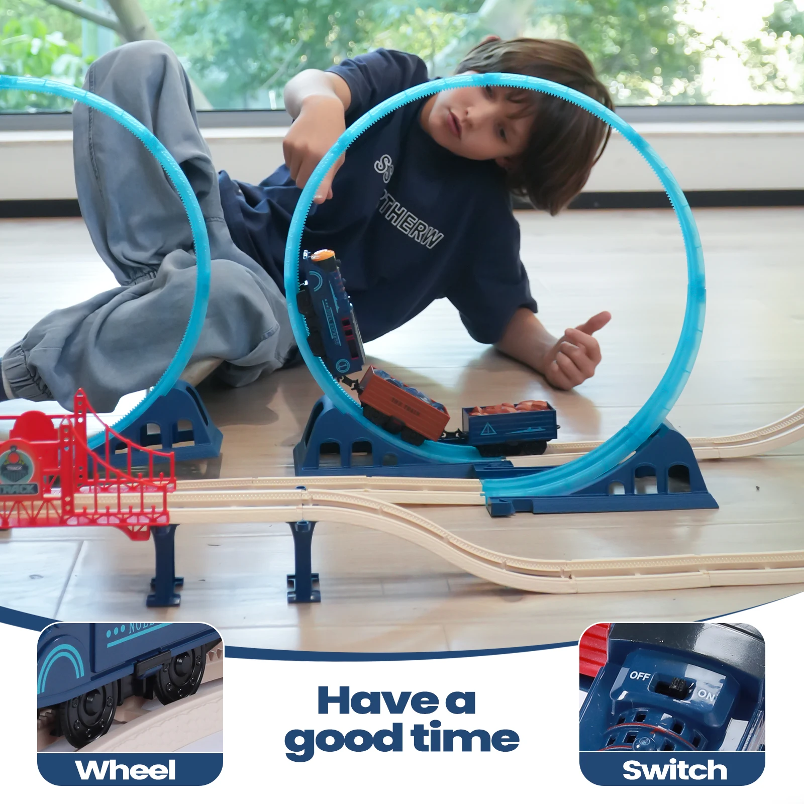 

Ретро-поезд, 360° ° Деформируемая трековая система «сделай сам», перезаряжаемый и сменный комплект электропоезда со настоящей поездной станцией, тра