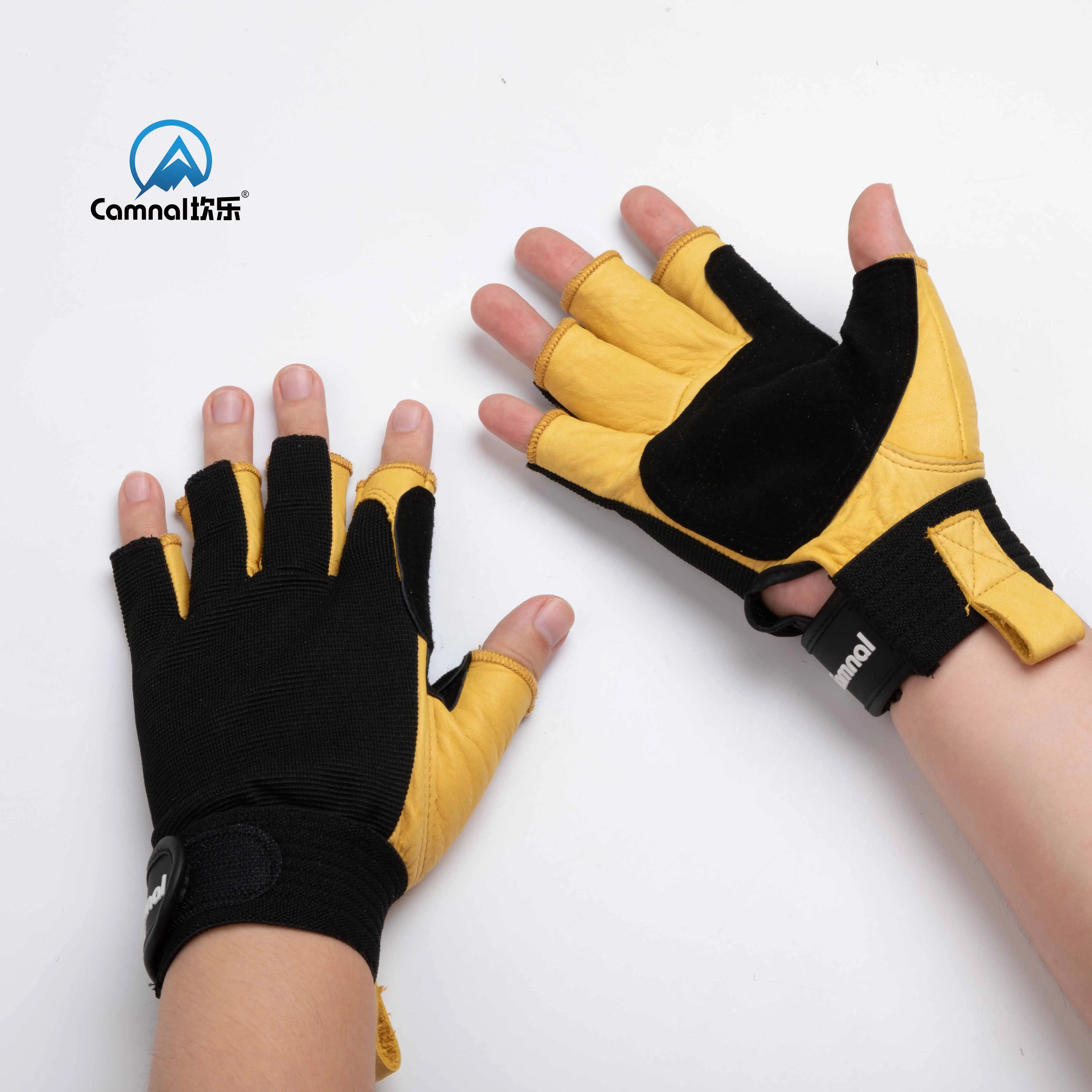 

Спасательные перчатки для веревки с кожаными перчатками для альпинизма и спуска